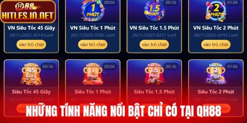 Những tính năng nổi bật chỉ có tại QH88